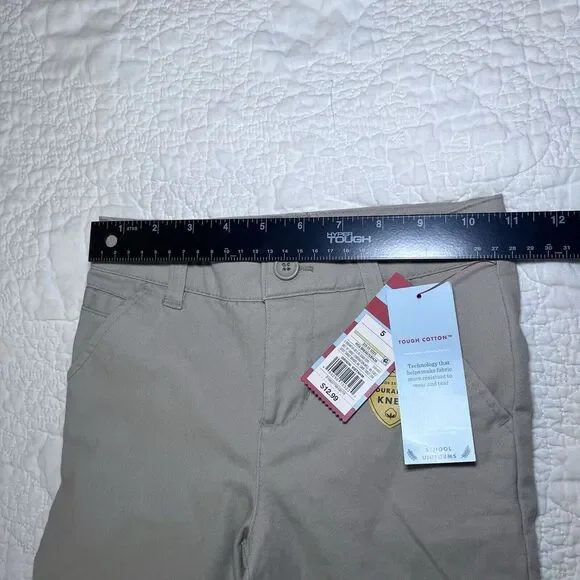Cat & Jack - Girls' Bootcut Twill‎ School Uniform Chino Pants - Oyster - Size 5 - Picture 6 of 12